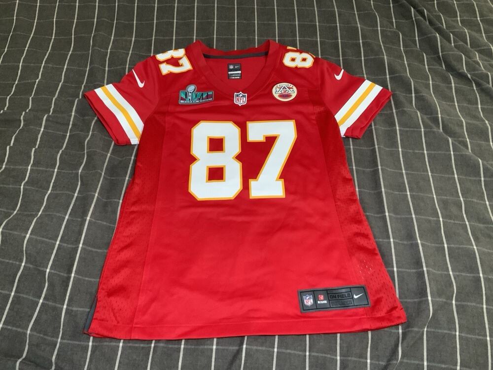 Nike NFL On Field Kansas City Chiefs Travis Kelce Jersey Womens Small